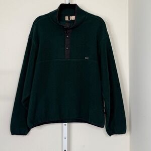 Woolrich Fleece Synchilla Snap-T Pullover Jacket Sz XL Green Men's